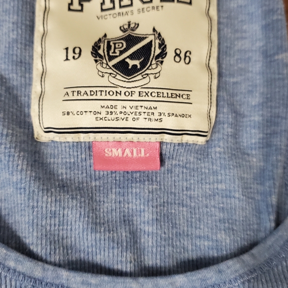 PINK Victoria's Secret Light Blue Tank Top - Picture 2 of 3